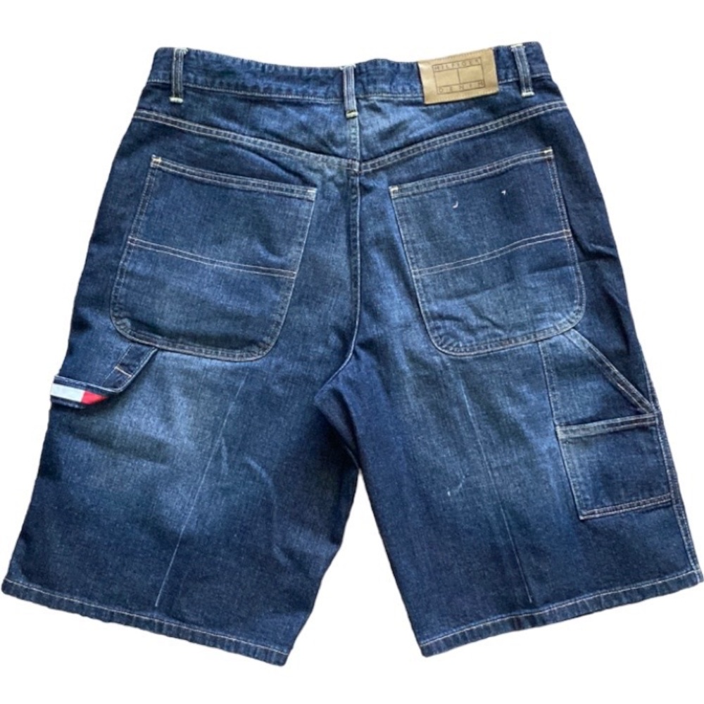 90s wide leg vintage Tommy Hilfiger carpenter blue denim jean shorts